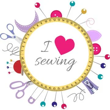 Vector illustration a round frame from objects and materials for courses of s Stock Illustration