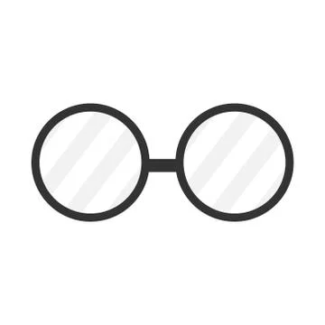 Vector illustration of round glasses with flat designs Stock Illustration