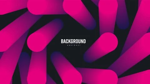 Vector illustration of round linear elements, abstract shape blend 3d, pink.. 스톡 일러스트