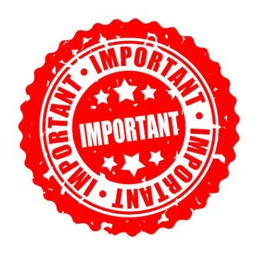 Vector illustration round stamp IMPORTANT Illustrazione stock