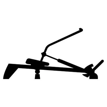 Vector illustration of rowing machine trainer Stock Illustration
