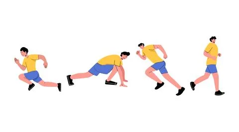 Vector illustration of running person Stock Illustration