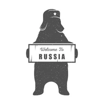 Vector Illustration Russian Bear Free Stock Illustration