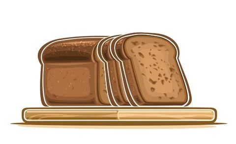 Vector illustration of Rye Bread Illustrazione stock