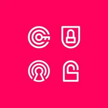 Vector Illustration Safety Security Icon Logo Stock Illustration