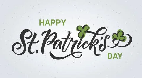 Vector illustration of Saint Patrick's Day logotype. St.Patricks Day celebration Stock Illustration