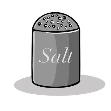Vector illustration of a salt shaker in gray Illustrazione stock