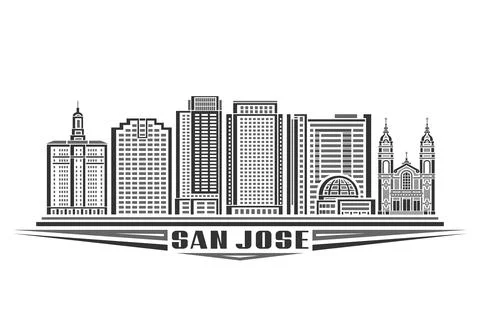 Vector illustration of San Jose Stock Illustration