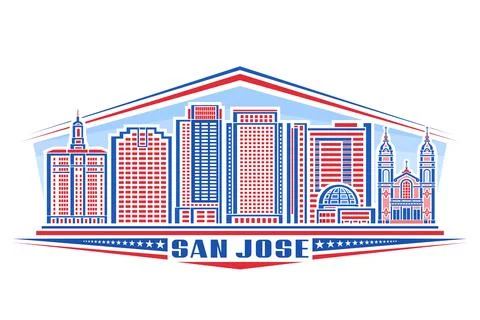 Vector illustration of San Jose Stock Illustration