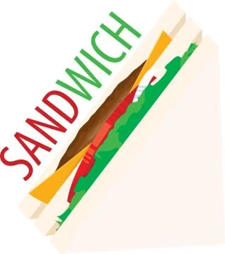 Vector illustration of Sandwich Stock Illustration