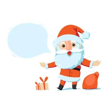 Vector illustration of Santa on a white background. Stock Illustration