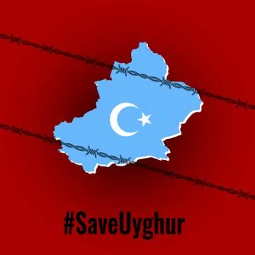 Vector illustration of save Uyghur Stock Illustration