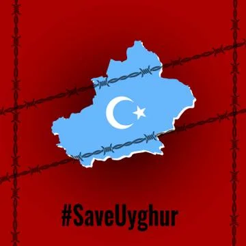 Vector illustration of save Uyghur Stock Illustration