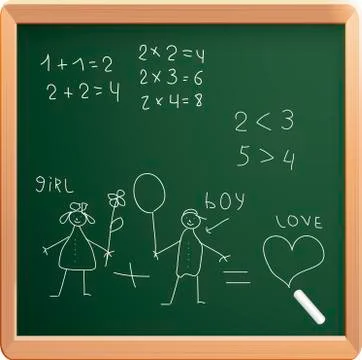 Vector illustration of school board Stock Illustration