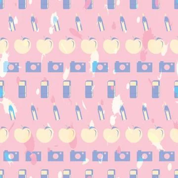 Vector illustration of school supplies Illustrazione stock