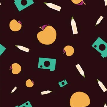 Vector illustration of school supplies Illustrazione stock