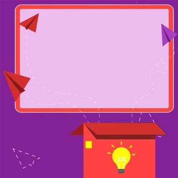 Vector illustration with school whiteboard. Papers contain brand new important Stock Illustration