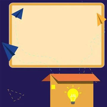 Vector illustration with school whiteboard. Papers contain brand new important Illustrazione stock