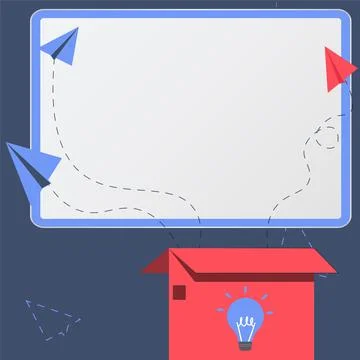 Vector illustration with school whiteboard. Papers contain brand new important Illustrazione stock