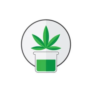 Vector illustration science with leaf logo design Stock Illustration