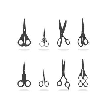 Vector Illustration Scissors Silhouette Stock Illustration