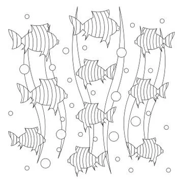 Vector illustration of sea fish Stock Illustration