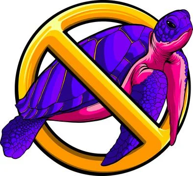 Vector illustration of sea turtle on white background Stock Illustration