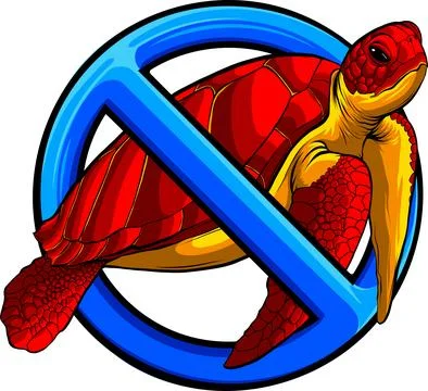 Vector illustration of sea turtle on white background Stock Illustration