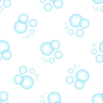Vector illustration of seamless background of bubbles in water Stock Illustration