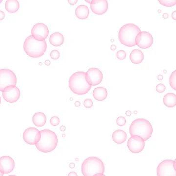Vector illustration of seamless background of bubbles in water Stock Illustration