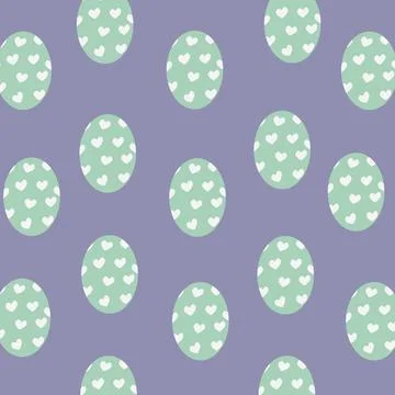 Vector illustration seamless background. Pattern of turquoise Easter eggs イラスト素材