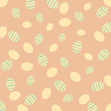 Vector illustration seamless background. Pattern of yellow Easter eggs. Design Illustrazione stock
