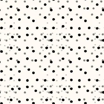 Vector illustration of seamless black dot pattern with different grunge effec イラスト素材