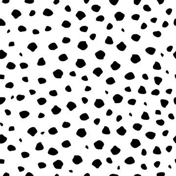 Vector illustration of seamless black dot pattern Stock Illustration