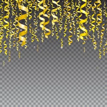 Vector illustration of seamless border background with carnival party serpentine Stock Illustration