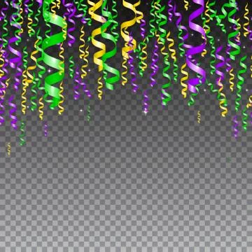 Vector illustration of seamless border background with carnival party serpentine Stock Illustration