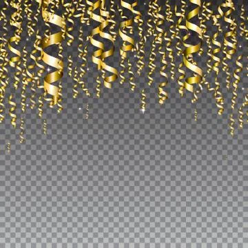 Vector illustration of seamless border background with carnival party serpentine Stock Illustration