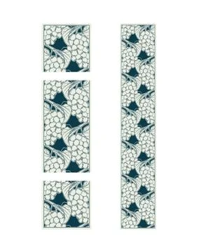 Vector illustration of seamless border with grape vines Stock Illustration