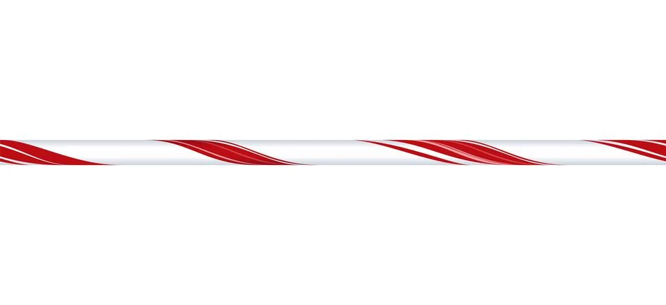 Vector illustration of seamless candy cane with red and white pattern. Stock Illustration