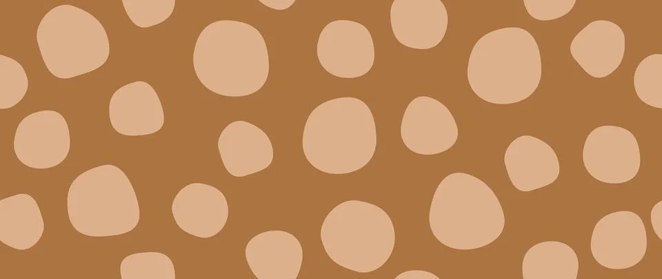 Vector illustration. Seamless circle pattern. Brown background and light brown Stock Illustration