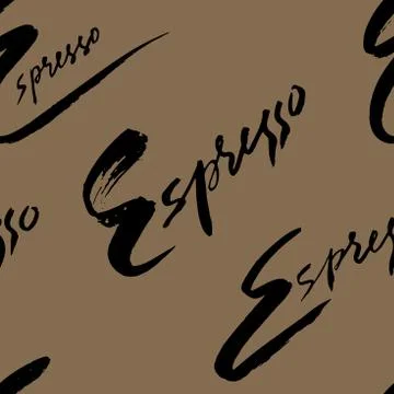 Vector illustration of seamless coffee pattern. Espresso coffee Illustrazione stock