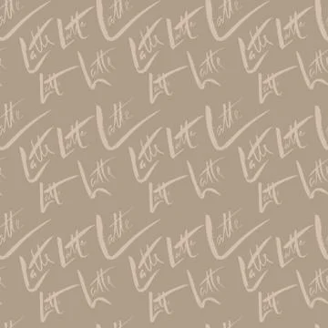 Vector illustration of seamless coffee pattern. Latte coffee Stock Illustration