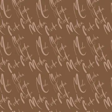 Vector illustration of seamless coffee pattern. Mocha coffee Illustrazione stock