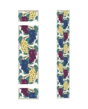 Vector illustration of seamless decorative grape border Stock Illustration