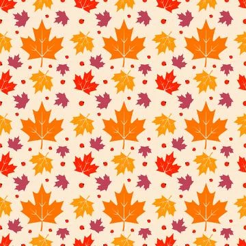 Vector illustration of a seamless fall pattern Stock Illustration