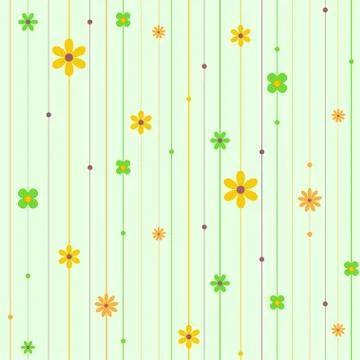 Vector illustration of seamless floral pattern. Flower background Illustrazione stock