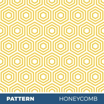 Vector illustration of seamless geometric pattern with honeycombs Stock Illustration
