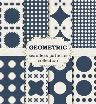 Vector illustration seamless geometric patterns 스톡 일러스트
