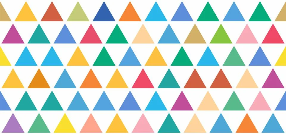 Vector illustration seamless of multicolored triangles. Stock Illustration