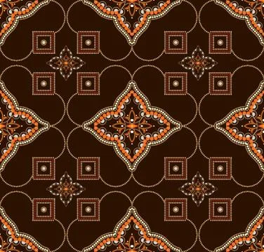 Vector illustration seamless pattern, arabesque background beige circles pattern Illustrazione stock